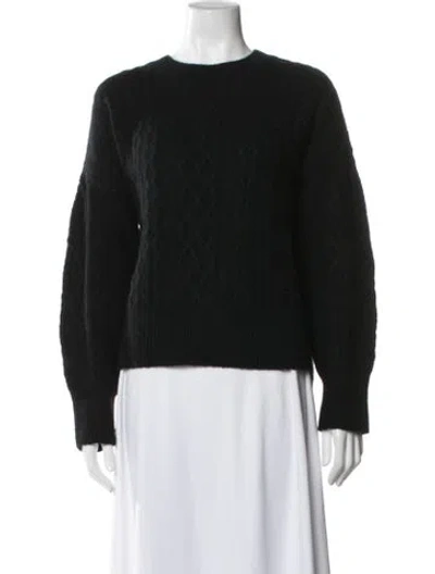 Pre-owned Favorite Daughter Patterned Crew Neck Sweater In Black