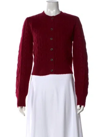 Pre-owned Favorite Daughter Patterned Crew Neck Sweater In Red