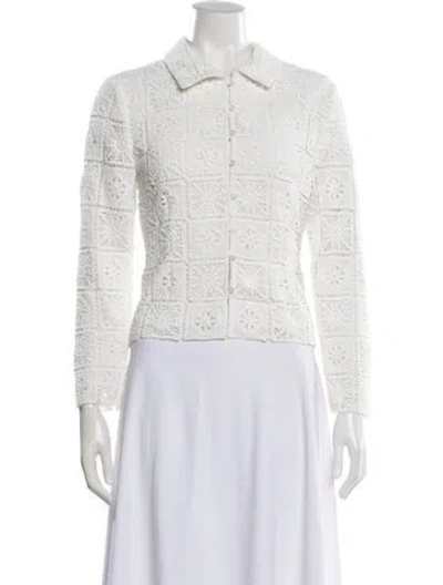 Pre-owned Favorite Daughter Patterned Jacket W/ Tags In White
