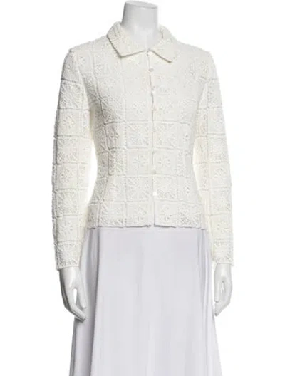 Pre-owned Favorite Daughter Patterned Jacket In White
