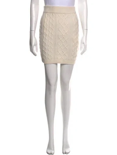 Pre-owned Favorite Daughter Patterned Mini Skirt In Neutral