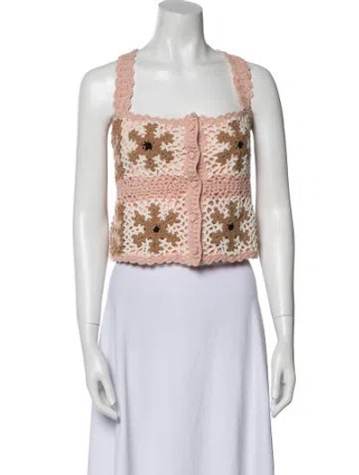 Pre-owned Favorite Daughter Patterned Square Neckline Sweater W/ Tags In Multi