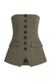 Favorite Daughter Phoebe Bustier Top In Green