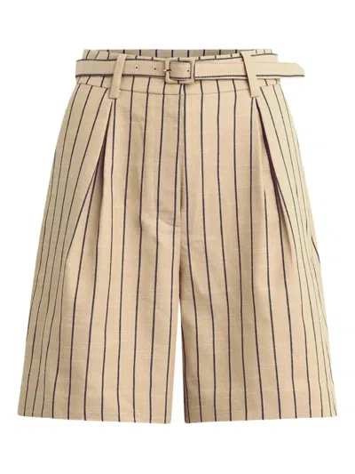 FAVORITE DAUGHTER PINSTRIPE BELTED SHORTS