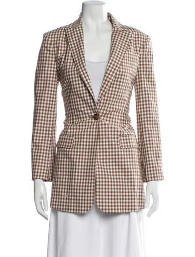 Pre-owned Favorite Daughter Plaid Print Blazer In Multi
