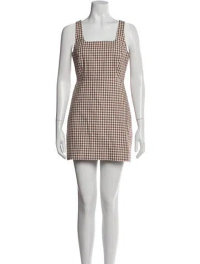 Pre-owned Favorite Daughter Plaid Print Mini Dress In Multi