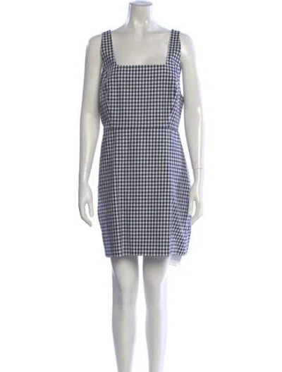 Pre-owned Favorite Daughter Plaid Print Mini Dress In White