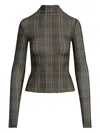 Favorite Daughter The Sheer Fantasy Turtleneck Top In Green