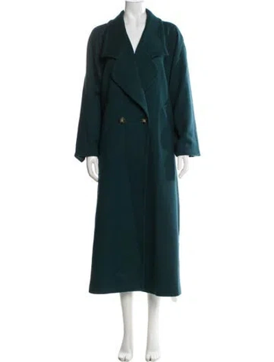 Pre-owned Favorite Daughter Plaid Print Trench Coat W/ Tags In Green