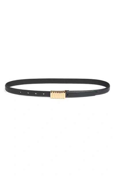Favorite Daughter Plaque Buckle Leather Belt In Black