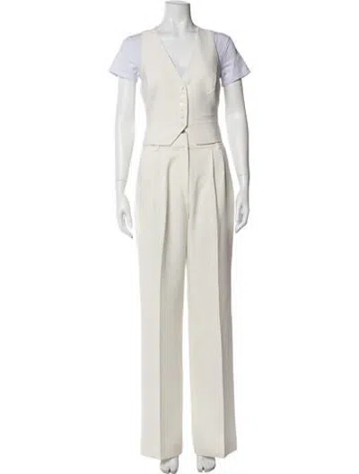 Pre-owned Favorite Daughter Pleated Accents Set In Neutrals