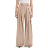 Favorite Daughter Pleated Wide Leg Pants In Brown