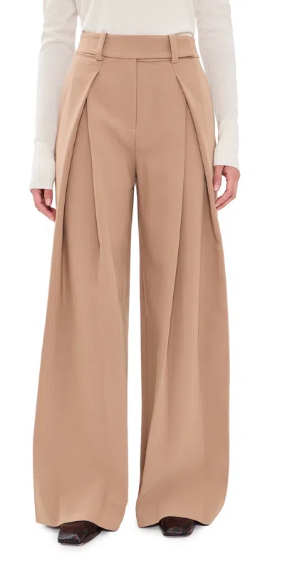 Favorite Daughter Pleats For Days Pants Camel In Brown