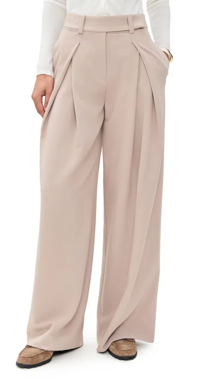 Favorite Daughter Pleats For Days Pants Mocha In Gray