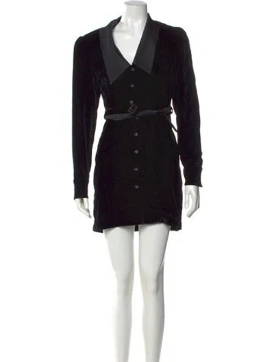 Pre-owned Favorite Daughter Printed Mini Dress In Black