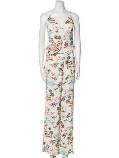 Pre-owned Favorite Daughter Printed Pant Set In Neutral