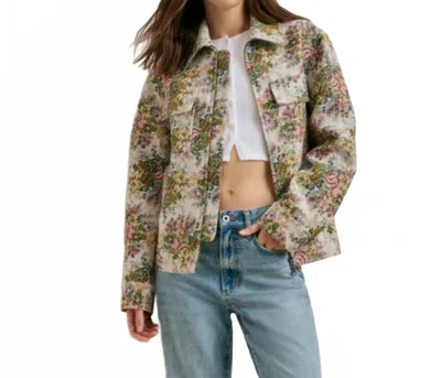 Favorite Daughter The Rinnie Floral Jacquard Jacket In Green