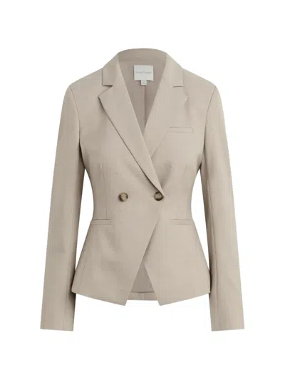 Favorite Daughter Rivers Double-breasted Blazer In Neutral