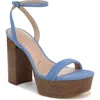 Favorite Daughter Ruby Ankle Strap Platform Sandal In Blue