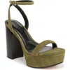 Favorite Daughter Ruby Ankle Strap Platform Sandal In Green