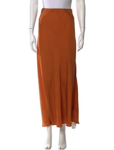 Pre-owned Favorite Daughter Ruffle Embellishment Midi Length Skirt W/ Tags In Orange
