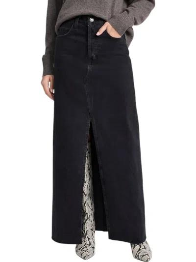 Favorite Daughter Sadie High Rise Skirt In Asphalt In Black