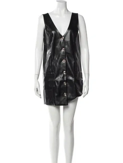 Pre-owned Favorite Daughter Sasha Mini Dress In Black
