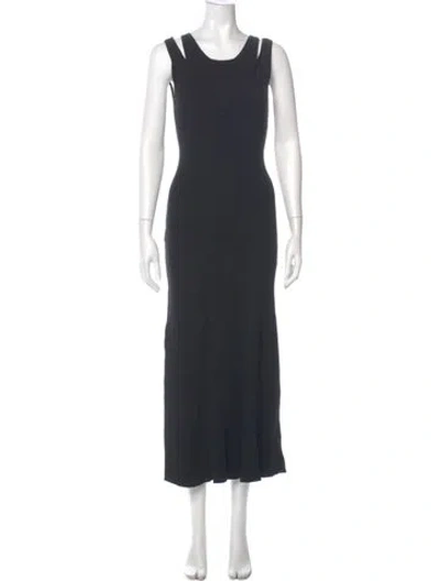 Pre-owned Favorite Daughter Scoop Neck Long Dress In Gray