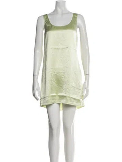 Pre-owned Favorite Daughter Scoop Neck Mini Dress In Green