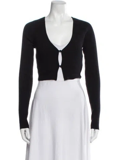 Pre-owned Favorite Daughter Scoop Neck Sweater In Black