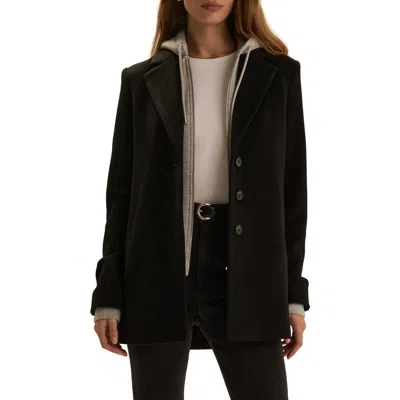 Favorite Daughter Short Wool Blend Sport Coat In Black