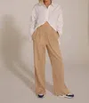 Favorite Daughter Shortie High Waist Pant In Beige In Brown