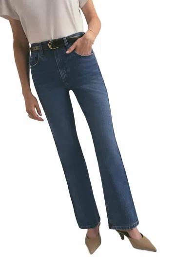 Favorite Daughter Shortie Morgan High Rise Boot Jean In Essex In Blue