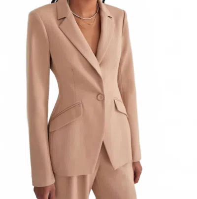 Favorite Daughter Single Button Blazer In Beige In Neutral
