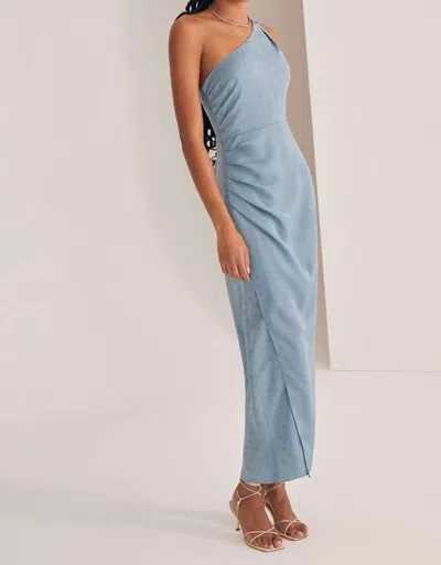 Favorite Daughter Singles Table Dress In Slate Blue Polka Dot In Multi