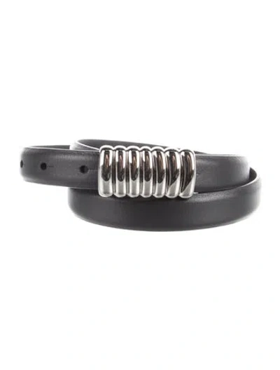 Pre-owned Favorite Daughter Skinny Leather Belt Kit In Black