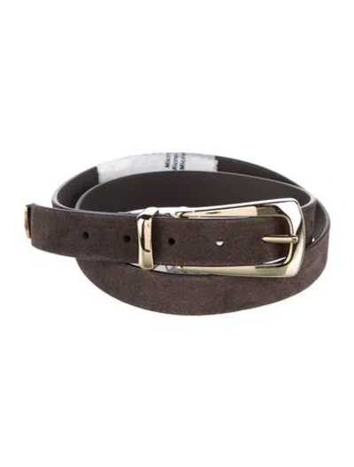 Pre-owned Favorite Daughter Skinny Leather Belt W/ Tags In Brown