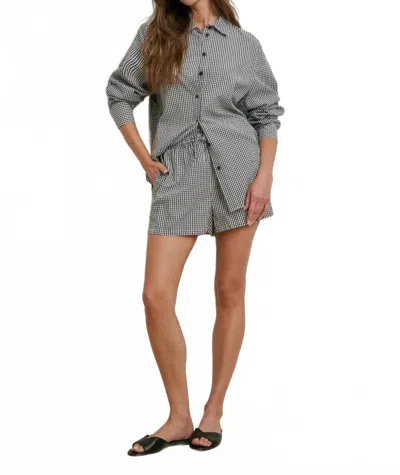 Favorite Daughter Slip It On Shorts In Navy/white In Gray