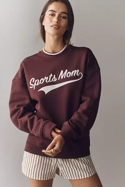 Favorite Daughter Sports Mom Sweatshirt In Burgundy
