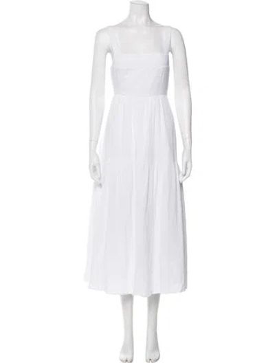 Pre-owned Favorite Daughter Square Neckline Long Dress In White