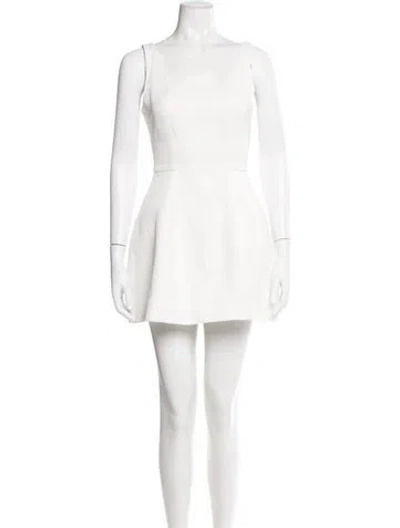 Pre-owned Favorite Daughter Square Neckline Mini Dress In White
