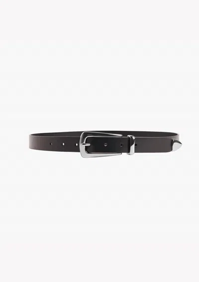 Favorite Daughter Statement Belt In Black Nickel In White