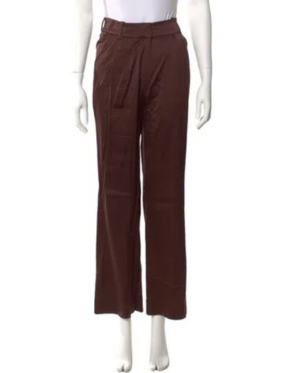 Pre-owned Favorite Daughter Straight Leg Pants In Brown