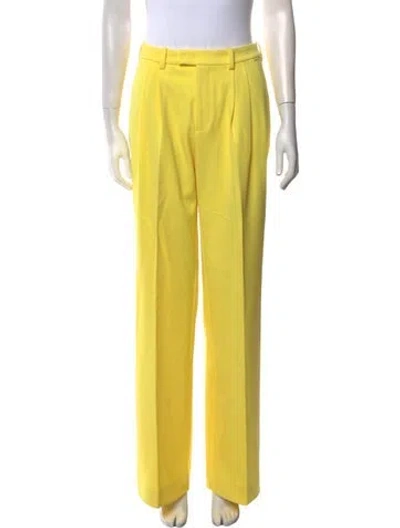 Pre-owned Favorite Daughter Straight Leg Pants In Yellow