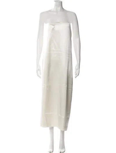 Pre-owned Favorite Daughter Strapless Long Dress In Neutral