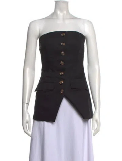 Pre-owned Favorite Daughter Strapless Top In Black
