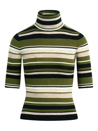 FAVORITE DAUGHTER STRIPE TURTLENECK TOP