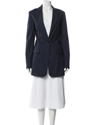 Pre-owned Favorite Daughter Striped Blazer In Blue