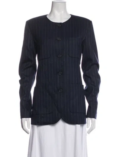 Pre-owned Favorite Daughter Striped Blazer W/ Tags In Blue