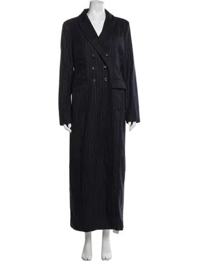 Pre-owned Favorite Daughter Striped Coat In Blue